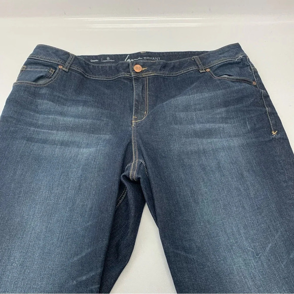 Lane Bryant Denim Capri 24  Blue Genius Fit Straight Casual‎ Travel Work Western - Picture 5 of 11